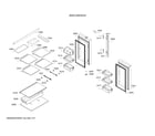 Bosch B36CL80ENS/02 refrigerator doors parts diagram