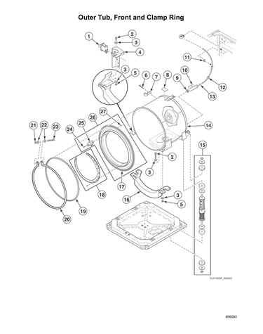 Outer tub/front/clamp ring