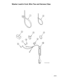 Washer lead-in cord/wire ties/harness clips