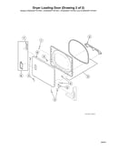 Dryer loading door-models atee9asp175tw01, atee9asp176tw01
