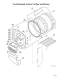 Front bulkhead/air duct/felt seal/cylinder
