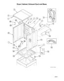 Dryer cabinet/exhaust duct/base