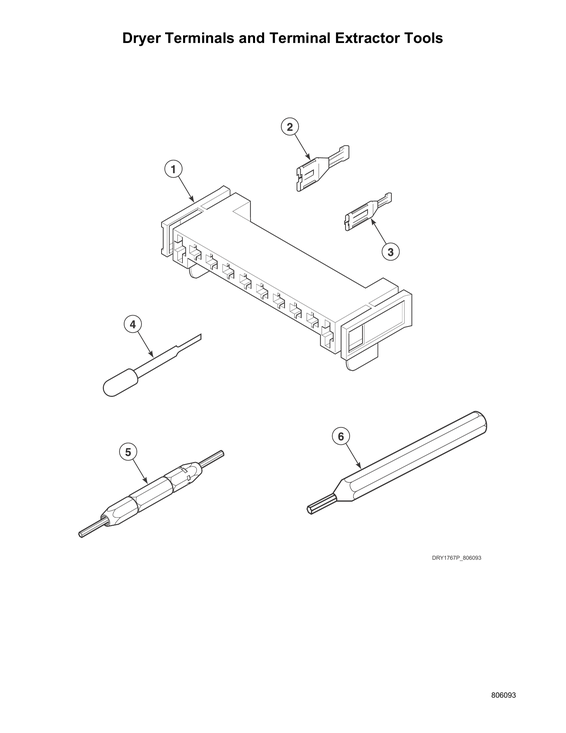 DRYER TERMINALS/TERMINAL EXTRACTOR TOOLS