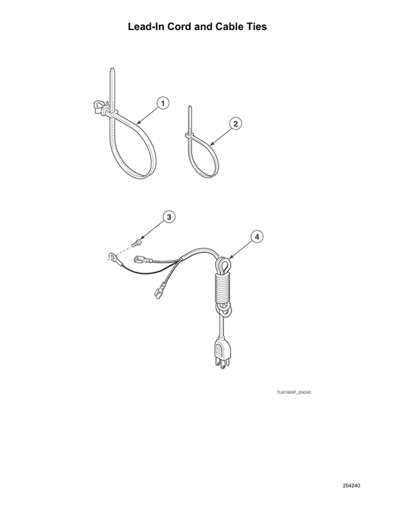 LEAD-IN CORD/CABLE TIES