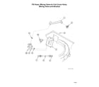 Speed Queen AWN632SP116TW02 fill hose/mixing valve-to-tub cover hose/mixing valve/bracket diagram