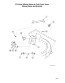 Fill hose/mixing valve-to-tub cover hose/mixing valve/bracket
