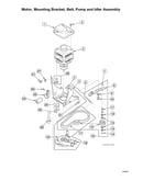 Motor/mounting bracket/belt/pump/idler assy