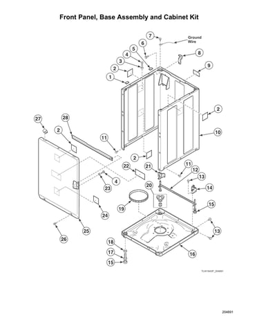 Front panel/base assy/cabinet kit