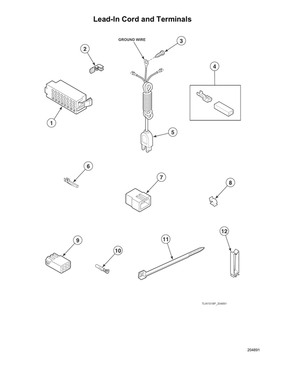 LEAD-IN CORD/TERMINALS