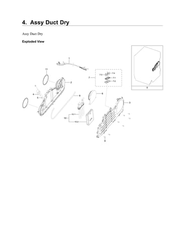 Dry duct assy