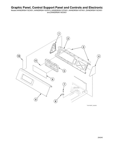 Graphic panel/control support panel/controls/electronic