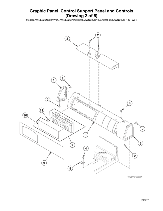 Graphic panel/control support panel/controls