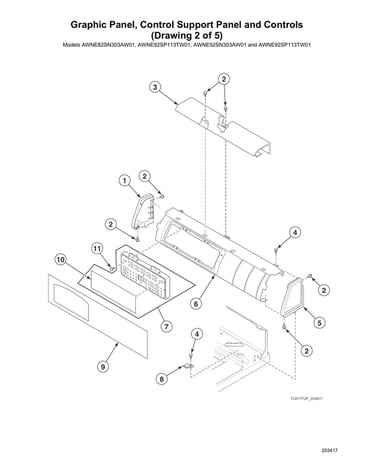 Graphic panel/control support panel/controls