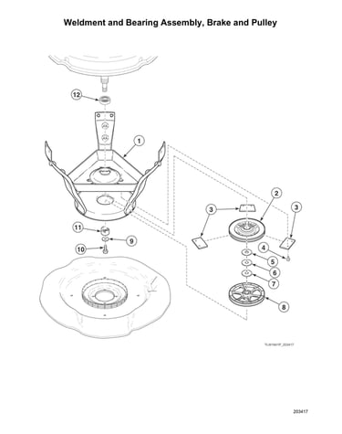 Weldment/bearing assy/brake/pulley