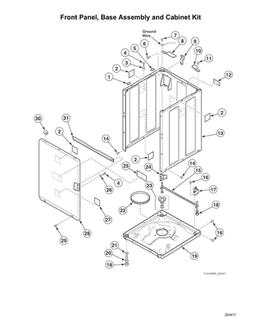 Front panel/base assy/cabinet kit