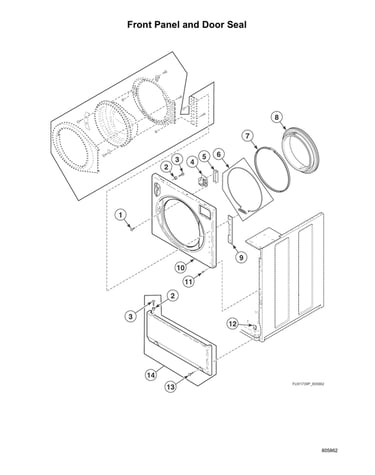 Front panel/door seal