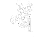 Speed Queen LFNE5BSP115TW01 outer tub/front/clamp ring diagram