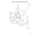 Speed Queen LFNE5BSP115TW01 outer tub/front/clamp ring diagram