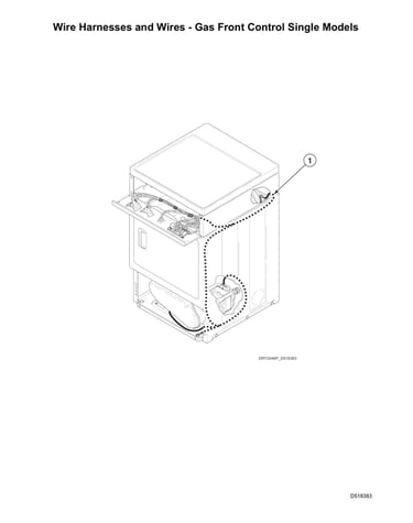 Wire harnesses/wires - gas front control single models
