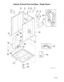 Cabinet/exhaust duct/base-single dryers