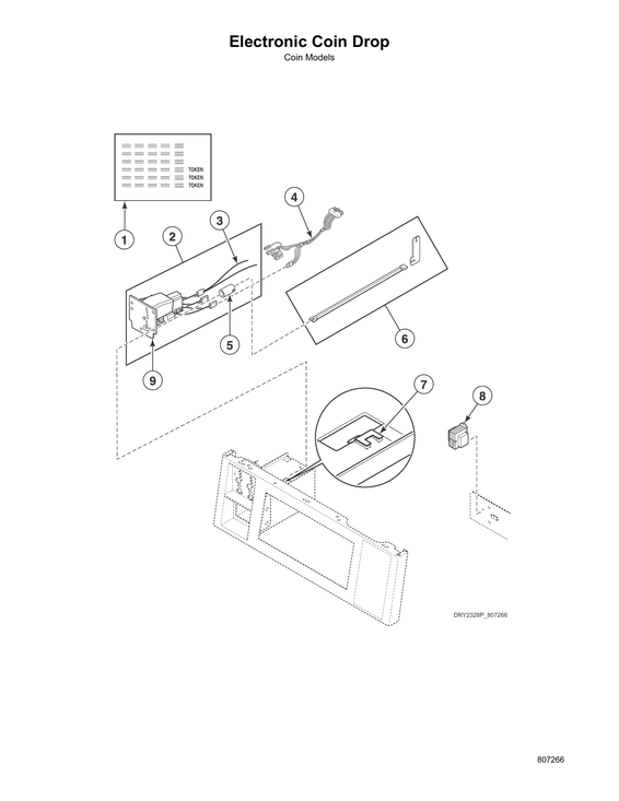 Electronic coin drop-coin models