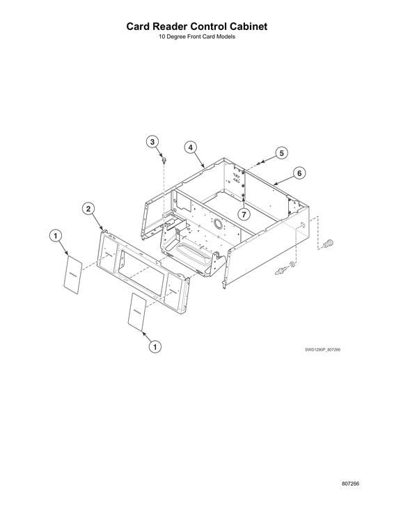 Card reader control cabinet-10 degree front card models