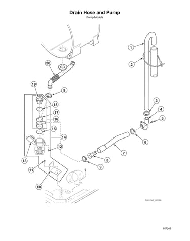 Drain hose/pump-pump models