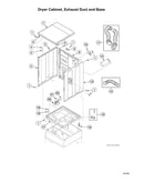 Dryer cabinet/exhaust duct/base