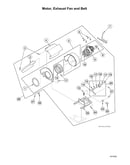 Motor/exhaust fan/belt