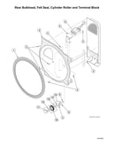 Rear bulkhead/felt seal/cylinder roller/terminal block