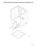 Cabinet/exhaust duct/base-stacked dryers