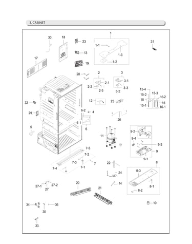 Cabinet parts