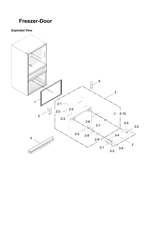 Freezer door parts
