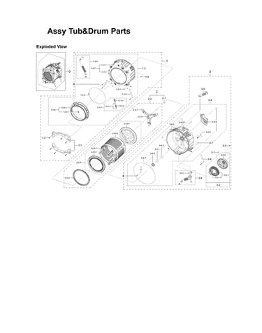 Tub & drum assy