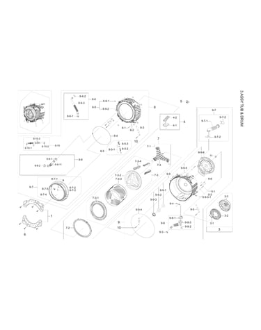 Tub & drum assy