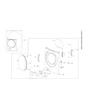 Front frame & door assy