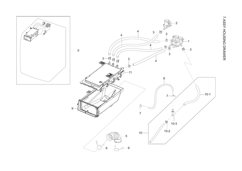Drawer housing assy
