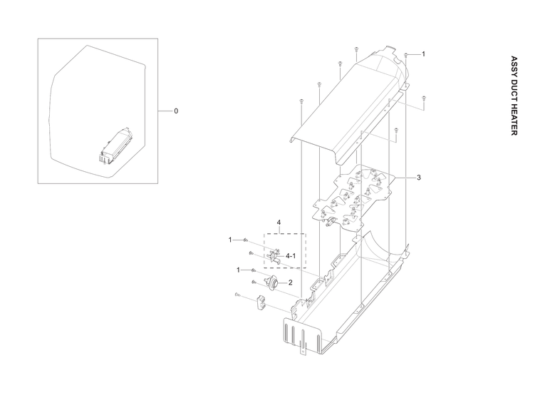 Duct heater assy