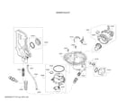 Bosch SHE68TL5UC/07 heat pump/drain pump/water inlet system diagram
