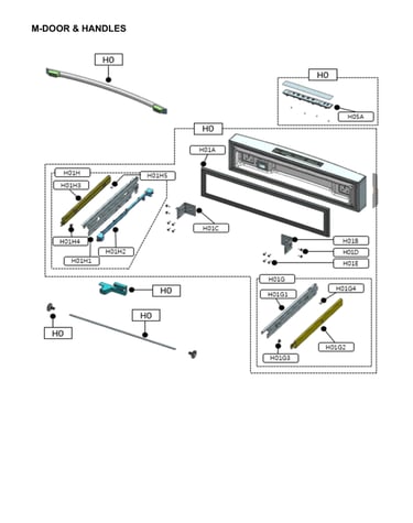 Machine door & handles