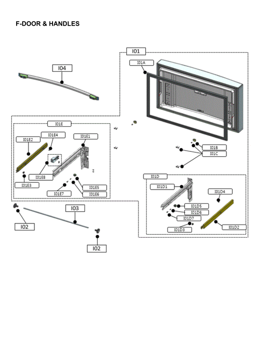 Freezer door & handles