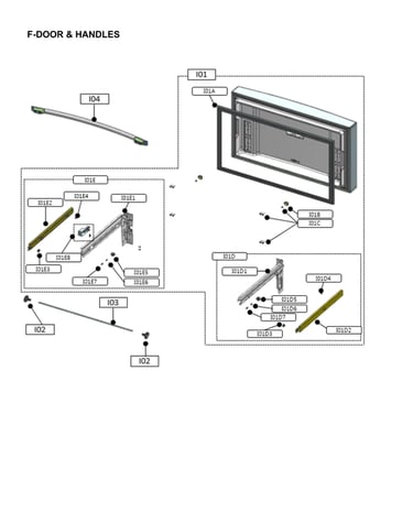 Freezer door & handles