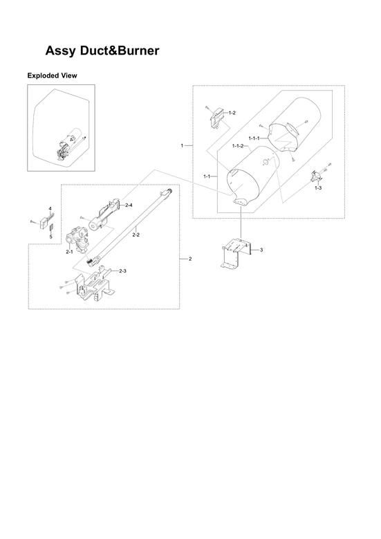 Duct & burner assy