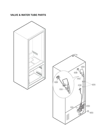 Valve & water tube parts