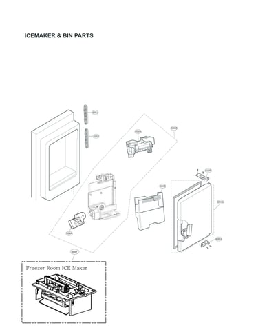 Icemaker & bin parts