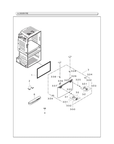 Freezer door parts