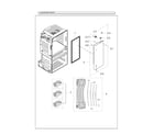Samsung RF25HMEDBSR/AA-12 right refrigerator door parts diagram