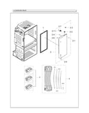 Right refrigerator door parts