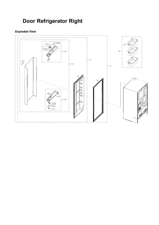 RIGHT REFRIGERATOR DOOR PARTS