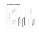 Right refrigerator door parts